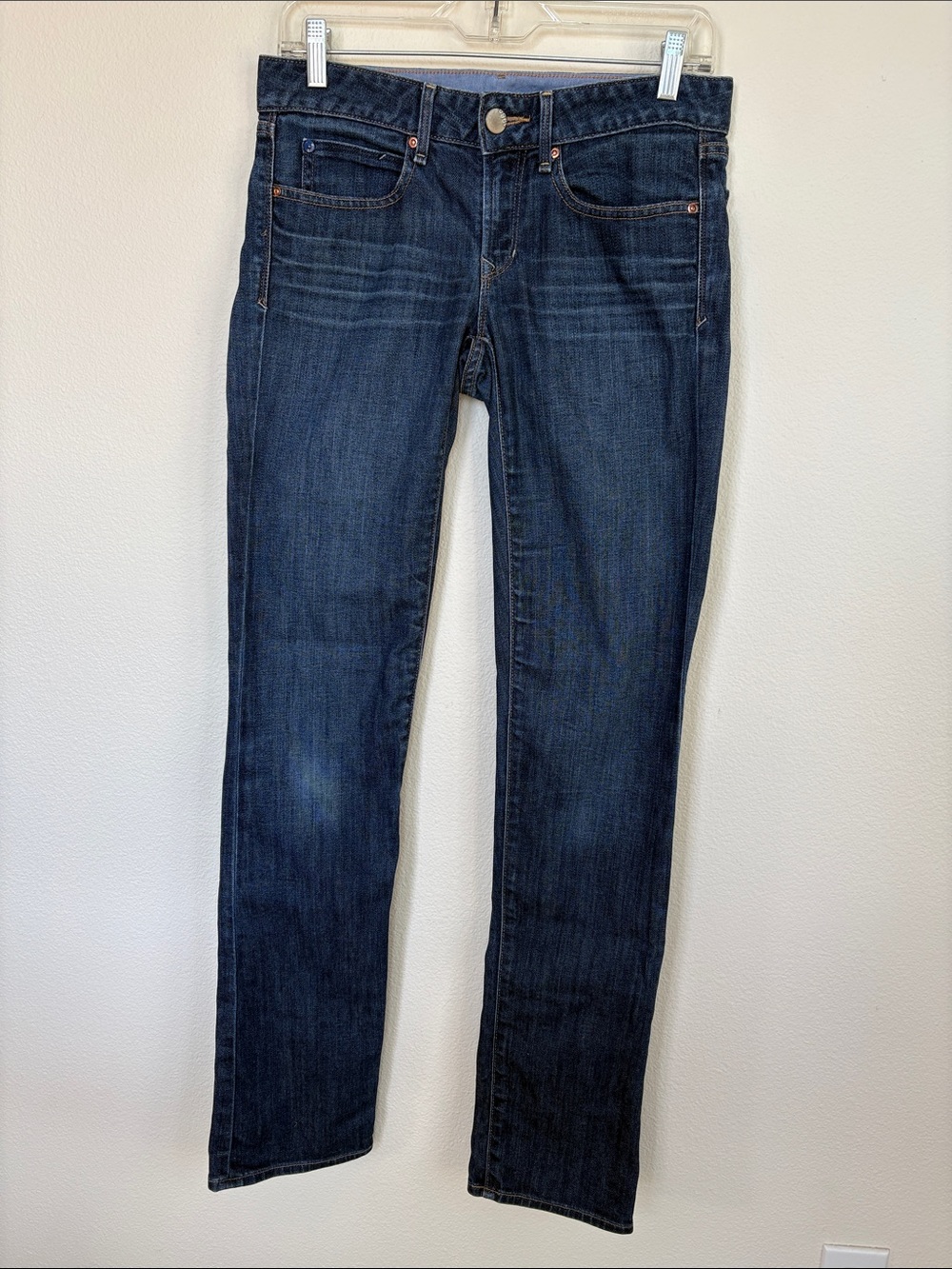 Gap 1969 Real Straight Denim Jeans Dark Wash Size 26 / 2r Regular Great Cond!